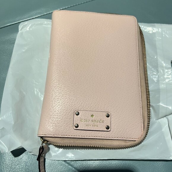 kate spade wellesley pink zip around leather planner agenda - Picture 3 of 13